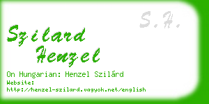 szilard henzel business card